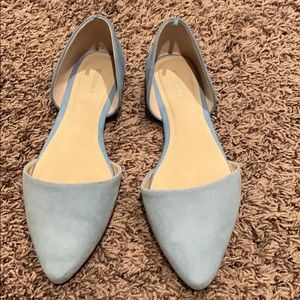 Baby blue flats